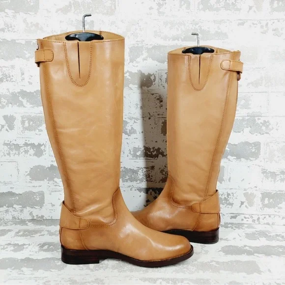 Sam Edelman Mikala Whiskey brown Leather tall Riding Boots - Picture 2 of 10